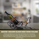 MS014 Moose-Drawn Sleigh Ride Wine Holder 